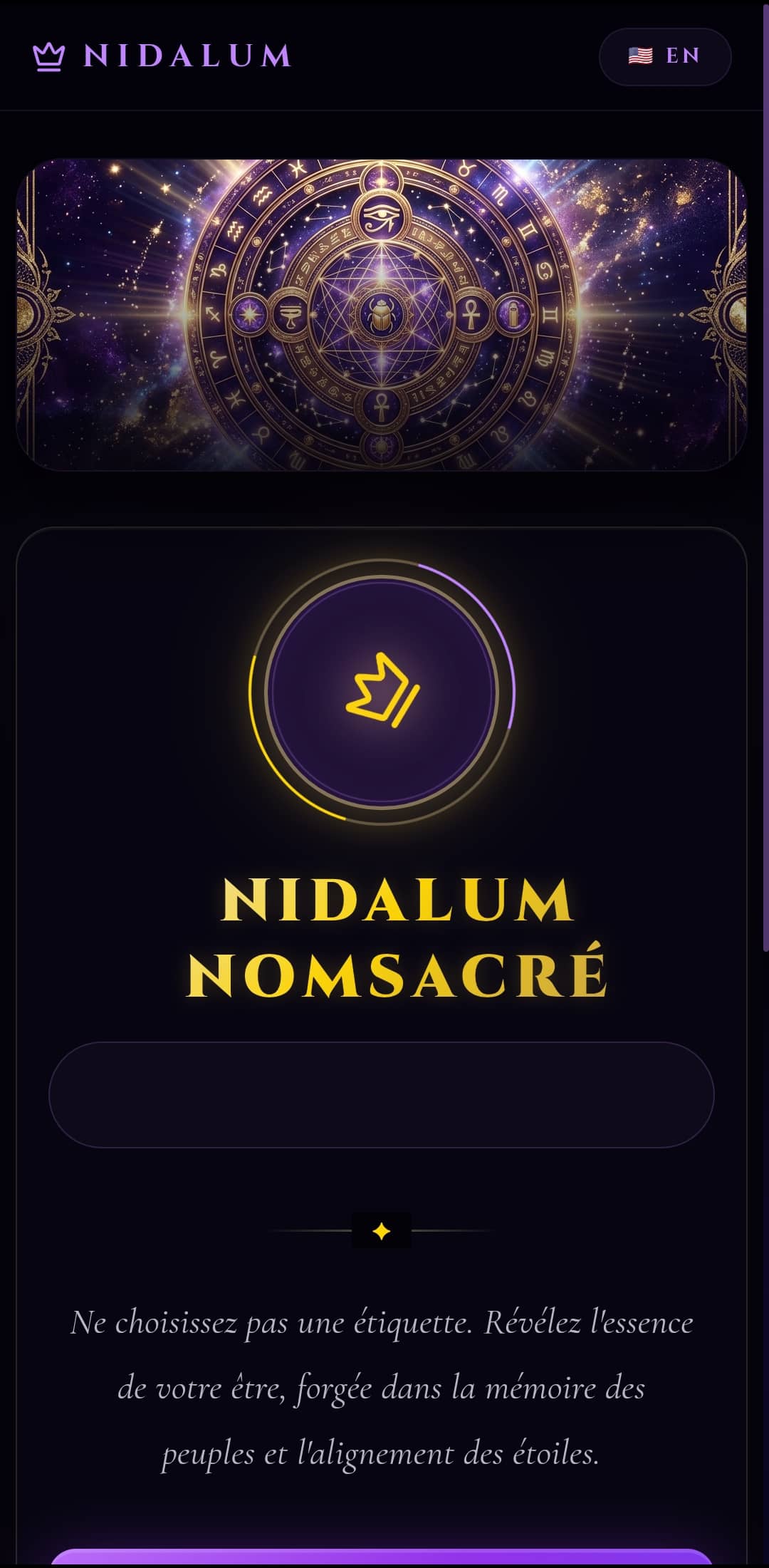 Couverture : Noms Sacrés Oracle-Astres — Application Android Officielle